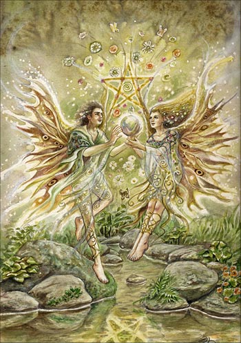 Fairies - Two of Pentacles - Fantastical Creatures Tarot